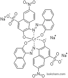 Molecular Structure of 57693-14-8 (trisodium bis[3-hydroxy-4-[(2-hydroxy-1-naphthyl)azo]-7-nitronaphthalene-1-sulphonato(3-)]chromate(3-))